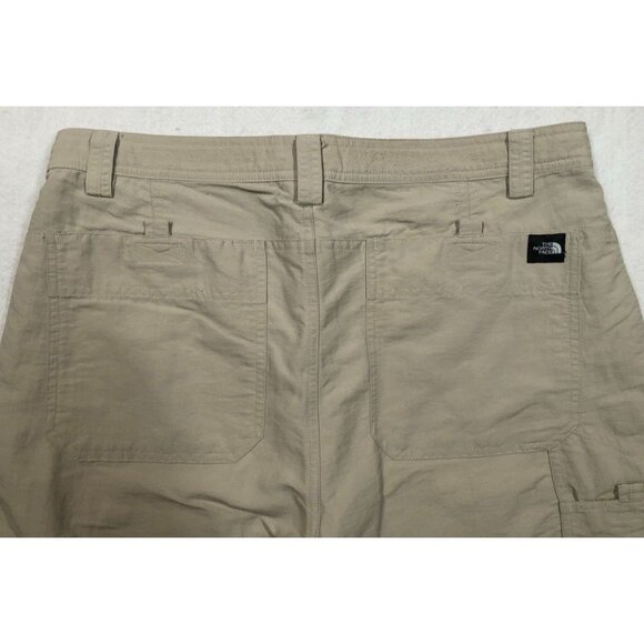 The North Face Cargo Shorts Khaki Tan 100% Nylon Outdoors Hiking Men's Size 36 - Picture 4 of 7